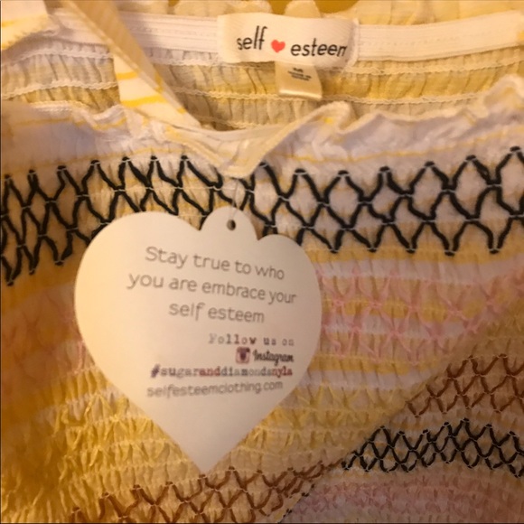 Self Esteem Halter yellow top - Picture 3 of 3